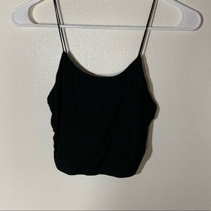 Black cropped fashion-nova tank top